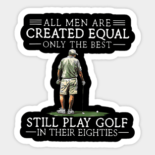 Best Men Play Golf Eighties Funny Golfer Golfing Sticker